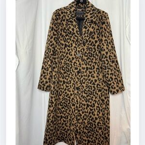 Bernardo Leopard Print Coat L
